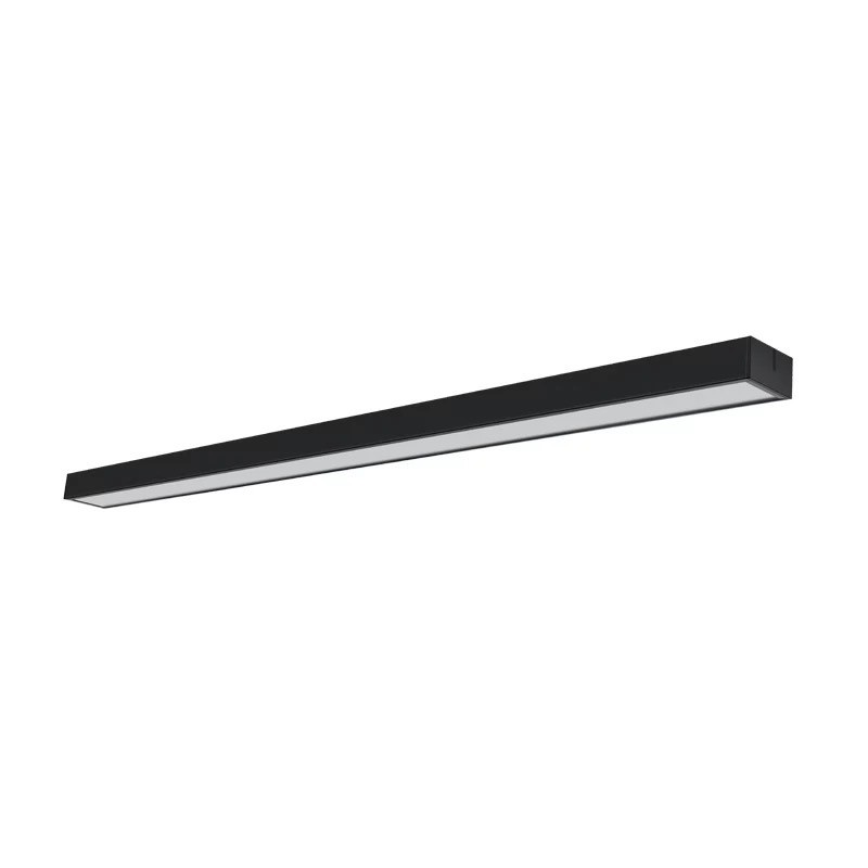 Led Surface Suspension Lamp 18w Led Modern Slim Led Linear Suspended Lighting With Black Or White Color Office Light Linear Led Rectangular Chandelier Pendant L